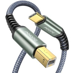 Printer Cable,Nylon Braided High-Speed USB 2.0 MIDI Cable Printer Cord to Com…