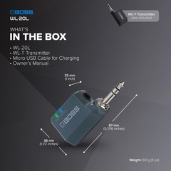 BOSS WL-20L | Compact Wireless Instrument System | Compact, Black