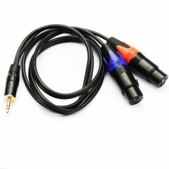 1/8 TRS Male to Dual XLR Female Microphones Stereo Splitter Y Cable Adapter