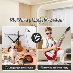 2.4GHz A14 Wireless Guitar System Audio Electric Guitar Transmitter Receiver