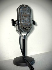 Vintage RARE 1930s VOLU-TONE Velocity Ribbon Microphone, looks-works great/Hear!