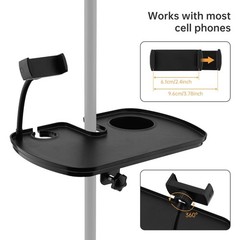 Lifexciting Microphone Stand Tray with Mic Phone 7.91 x 12.2 inches, Black