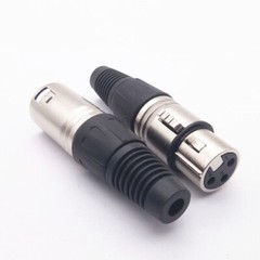 10 Pair Male+Female XLR Audio Cable Connector Plug Jack Microphone Adapter 3-Pin