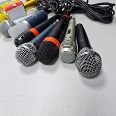 Lot of 10 Mixed Microphones – Untested, Various Models and Colors, Signs of Wear
