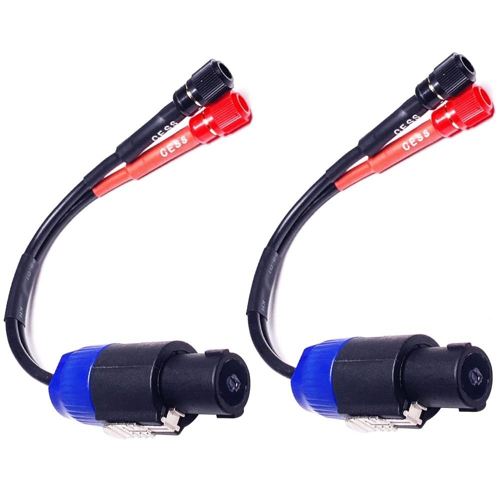 CESS-089 Speakon Plug to Female Banana Jack Speaker Cable, Accept Banana Plug, S