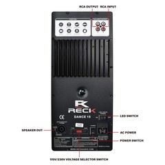 PRORECK Dance 15 Loudspeaker 2000W Portable Trolley DJ Stage Gig Wireless Mic