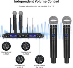 MicroKing | Wireless 4-Microphone Fixed Frequency System | 400ft Range | MK240-1