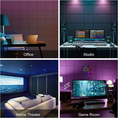 Effortless Acoustic Improvement: 12 Pack of 12″x12″ Self-Adhesive Wall Panels