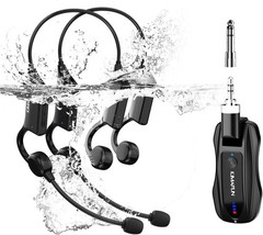 IP67 Waterproof 2.4G Headset Microphone for Swimming Yoga
