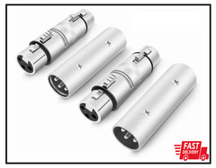Xlr Adapter 4 Pack 2pair 2 Xlr Male To Male Connector & 2 Xlr Female To Female