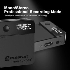 Relacart C2 2.4g Wireless Lavalier Lapel Microphone System for Camera DSLR Video