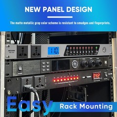 Power Conditioner, 20 Amps 10 Outlet Rack Mount Power Sequencer for Audio Equ…
