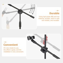 Mic Stand Accessory Adjustable Holder for Microphones Arm Mount Clamp Adapter