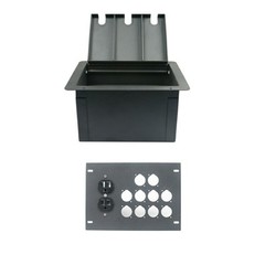 Audio Floor Box With 10 D Holes & Duplex AC Outlet by Elite Core