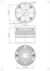 18 Sound ND2080 2″ Exit Neodymium High Frequency Compression Driver 200W 8-Ohm.