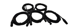 LOT OF 5 Mogami XLR (F) TO (M) Microphone Cable 15FT NEGLEX 2534 Made In Japan