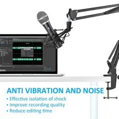 SUNMON Q2U Mic Shock Mount Black