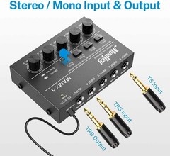 Professional Mini Mixer: 4-Channel Low Noise Audio Solution for Small Venues