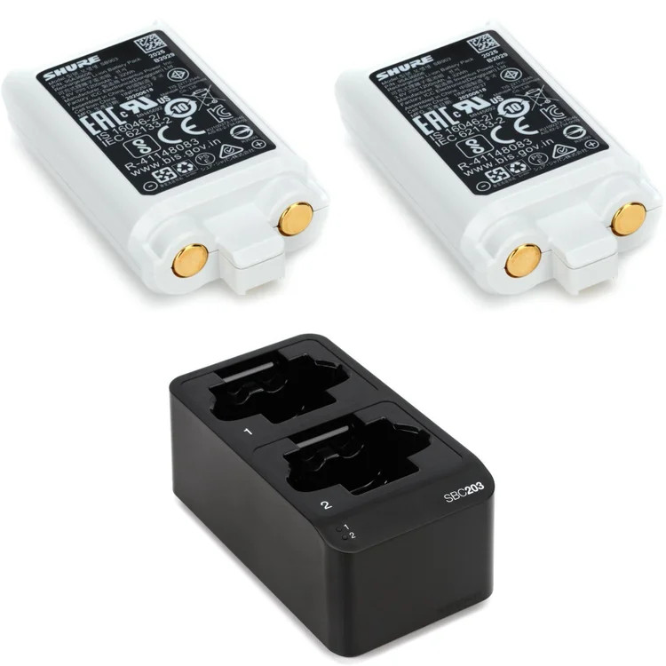 Shure SB903 Rechargeable Lithium-ion Battery Pack Pair with Recharging Station