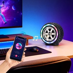 2.5″ Portable Tire Bluetooth Wireless Speaker BT TWS Soud System USB/TF/FM Radio