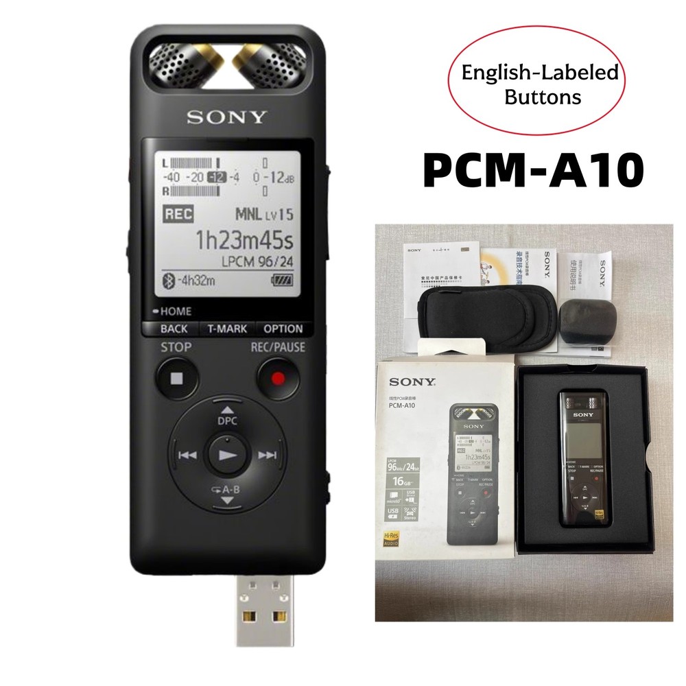 Sony PCM-A10 High-Resolution Audio Recorder – 16GB with Bluetooth
