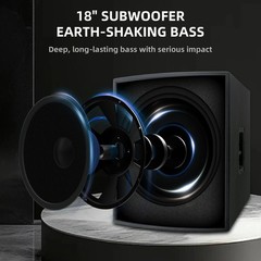 PRORECK 18 inch Powered Subwoofer 2000W Stage Live Sound Concert Bass Speaker