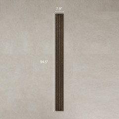 95″ x 8″ Wood Wall Panels, 4 Pack Slat Acoustic Panels, Walnut