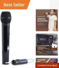 Wireless Microphone for Karaoke – UHF Unidirectional Mic, 9.7“