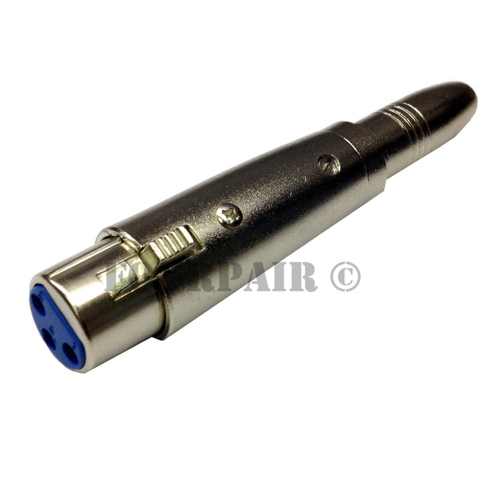 3pin XLR Female to 1/4 6.35mm Stereo Jack TRS Audio Cable Microphone Mic Adapter