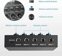 Professional Mini Mixer: 4-Channel Low Noise Audio Solution for Small Venues