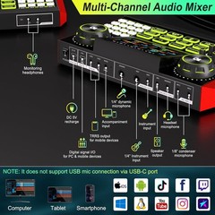 Professional Sound Mixer with Voice Changer & Reverb for Creators – 3.5/6.35mm