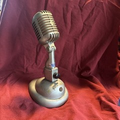Vintage Shure Unidyne Model 55 Microphone W/ Original Presto A-556 Stand -1940’s