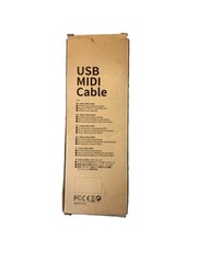 USB-A to MIDI Interface Cable for Keyboard Synth Drum Music Recording PC/Mac