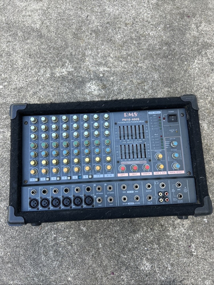 RMS PM10-400S Multi Effects 8 Channel 400W Powered Mixer￼