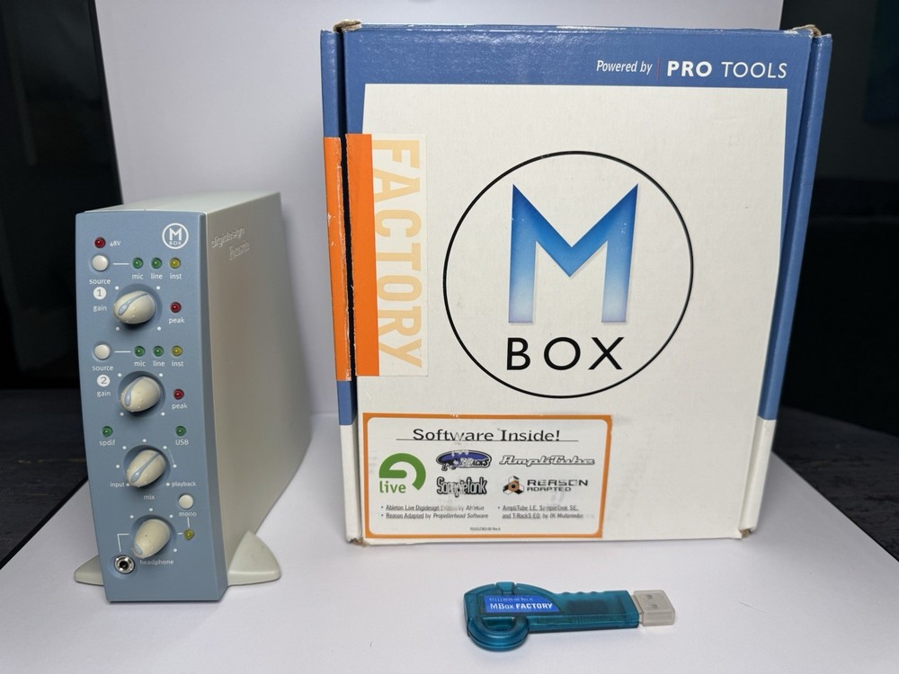 Digidesign M Box Gen 1, iLock, Pro Tools LE, Ableton, Reason, Amplitube – READ
