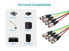 Monoprice 4Channel 2 upstream/downstream XLR Male to Female Snake Cable 6M 20ft