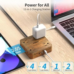 TOPREK Power Strip Surge Protector (1080J), 8 Widely-Spaced Outlets with 1 US…