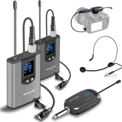Wireless Headset & Clip-on Microphone – Hands-Free Recording