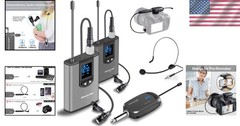 Wireless Headset & Clip-on Microphone – Hands-Free Recording