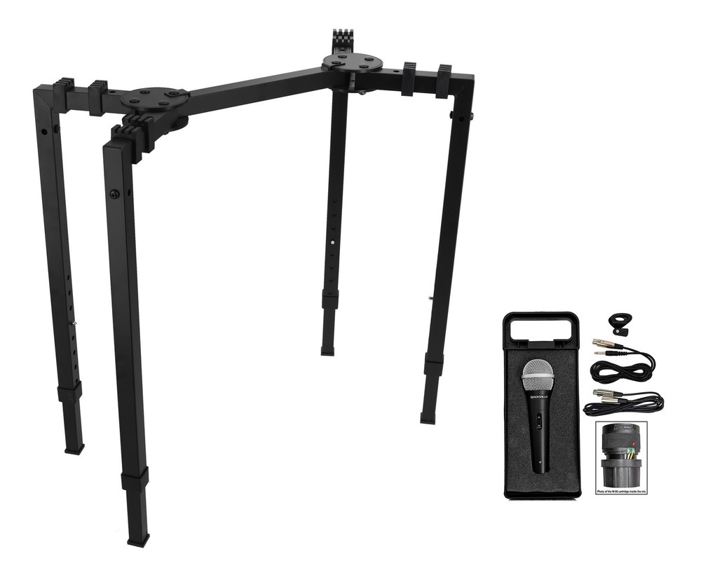 On-Stage WS8540 Stand for Keyboards/Mixers/Racks/DJ Coffin-Cases/Speakers+Mic