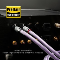 2PCS 8N OCC Pure Copper Balanced XLR Cable Carbon Fiber Plug Interconnect Cord