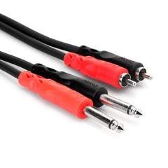 Hosa CPR-202 6-foot Dual RCA to 1/4″ TS Stereo Cable 6ft 6-feet Cord CPR202