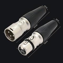 XLR Cannon Microphone Audio Connector Balanced Plug 3Pin Male Female Plug Socket