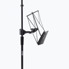 Clamp-On Mic Stand Sheet Music Bookplate + 3ft XLR Microphone Cable Vocal Bundle