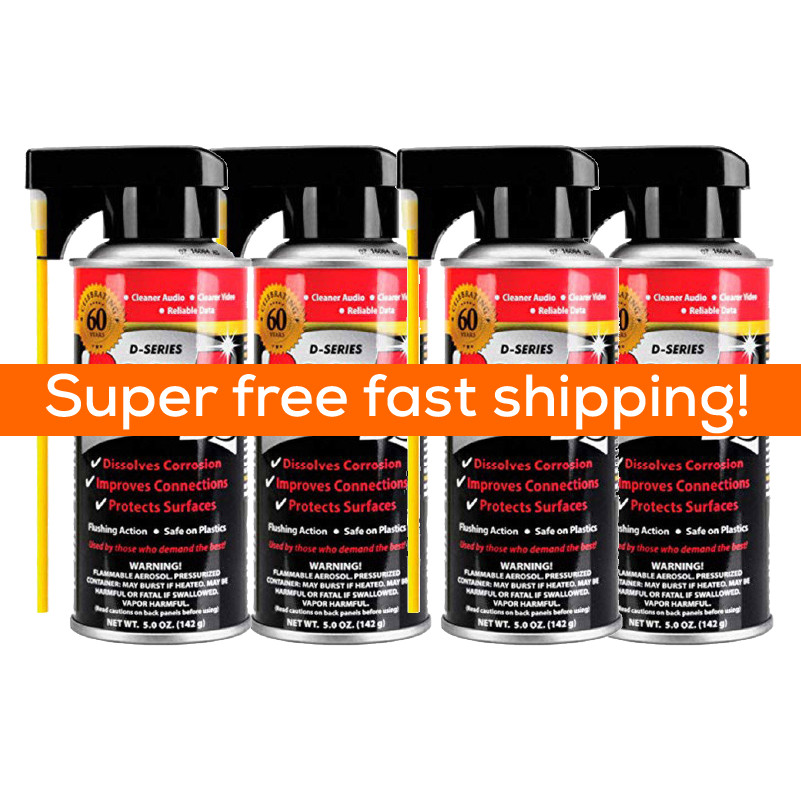 4 Pack Hosa Technology D5S-6 CAIG DeoxIT D5 5% Spray 5oz Contact CLEANER – NEW