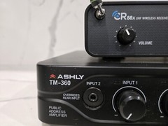 Ashly TM-360 Public Address Mixer/AmplifierWith Samson Cr 88x Uhf Wireless…