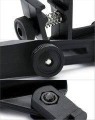 4-Pack Adjustable Drum Microphone Rim Mount Clips Snare Tom Mic Holder Black Set