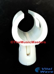 2X WHITE Handheld MICROPHONE CLIP Karaoke DJ Tripod Mic Stand Holder Clamp Mount