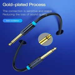 6.35mm 1/4 in Audio Instrument Cable TRS Cord for Bass Electric Guitar Mixer Amp