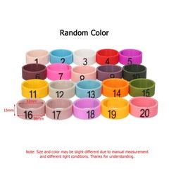 20 PCS Microphone Colored ID Rings Number 1 To 20 Multicolor Soft Silicone R DSO